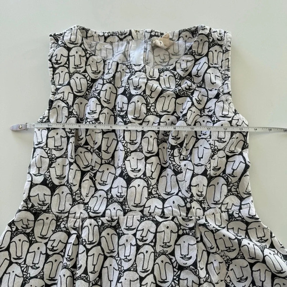 Mata Traders- 100% Cotton- Black and White- Face Print Dress- Ethical- Unique- M - Picture 10 of 13